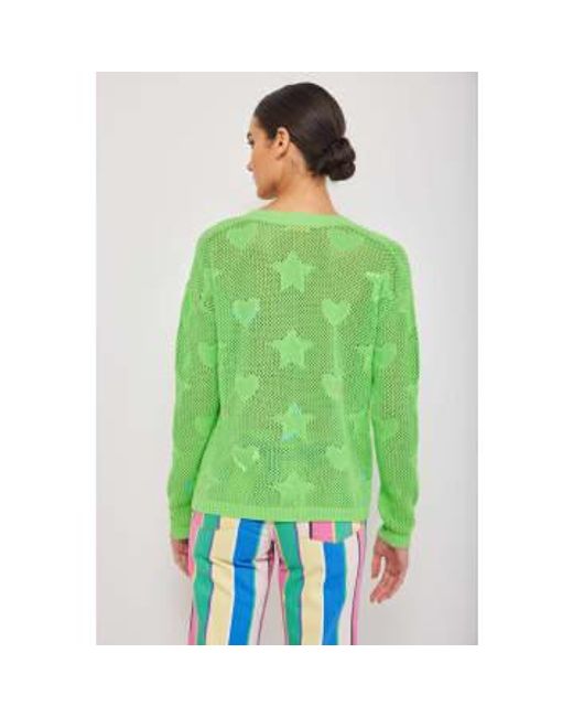 Lisa Todd Green Lime Crush Cotton Sweater Small