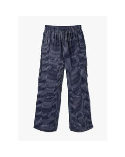 Womens Dea Geometric Print Trousers In Dark Combi 1 di Levete Room in Blue