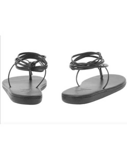 Ancient Greek Sandals Gray Chordi schwarze krawattensandalen