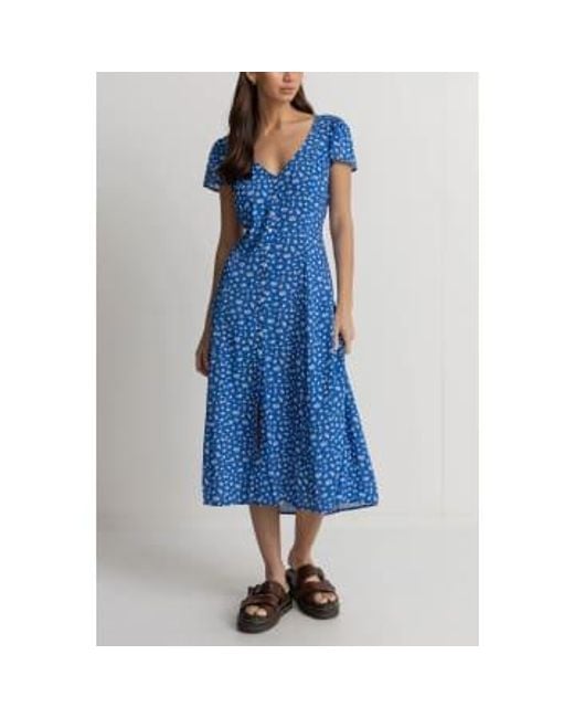 Rhythm Blue Midi Flower Dress Xs