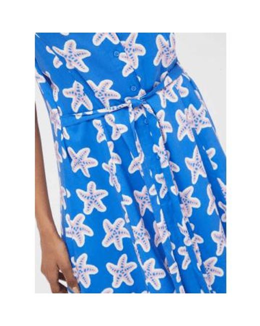 Compañía Fantástica Blue Printed Strap Dress