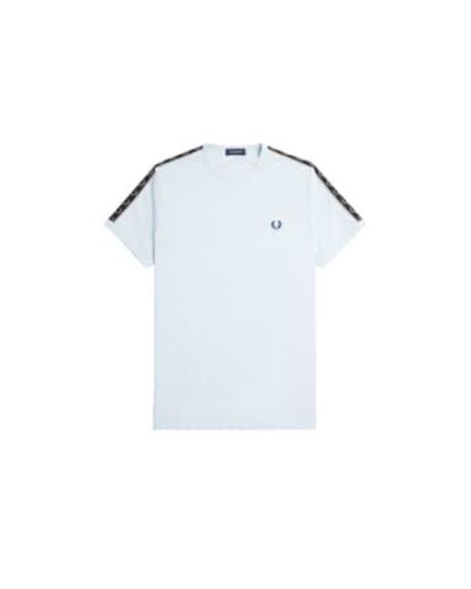 Fred Perry White Taped Ringer T-shirt Light Ice / Warm for men