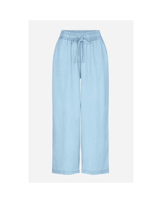 Soya Concept Roma Denim Look Trousers in Blue | Lyst