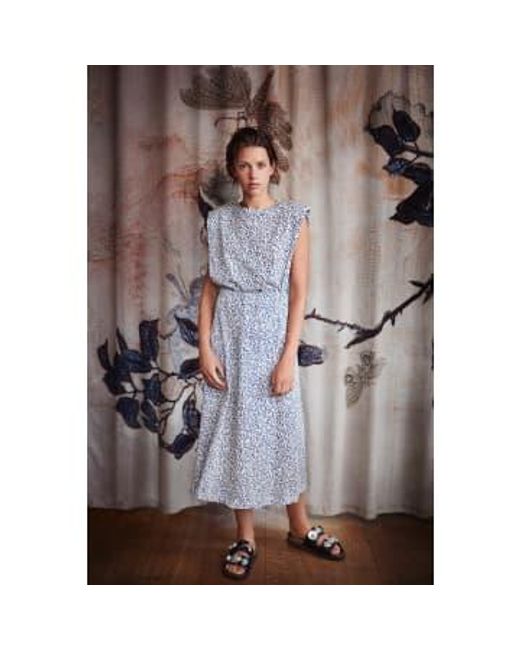 Munthe Blue Flora Skirt Organic Cotton