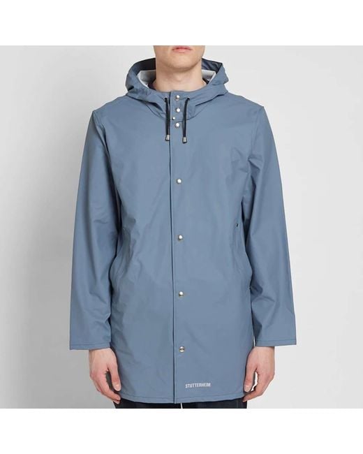 Stutterheim Stockholm Lightweight Raincoat Ash Blue for Men | Lyst