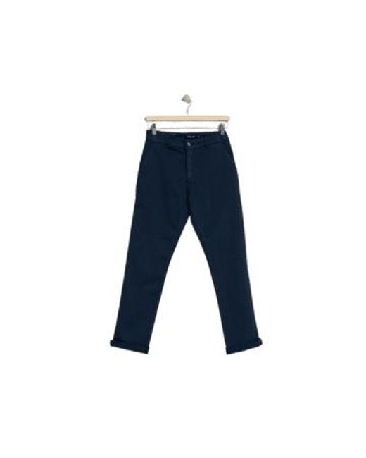 Indi And Cold Chino Luca Trousers In di Indi & Cold in Blue