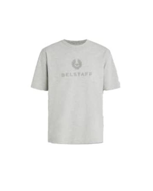 Belstaff Gray T-shirt Varsity Old Silver Heather S for men