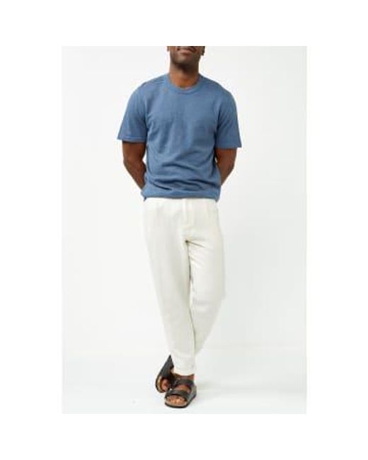Pantalon à plis la récolte farine d'avoine SELECTED pour homme en coloris White