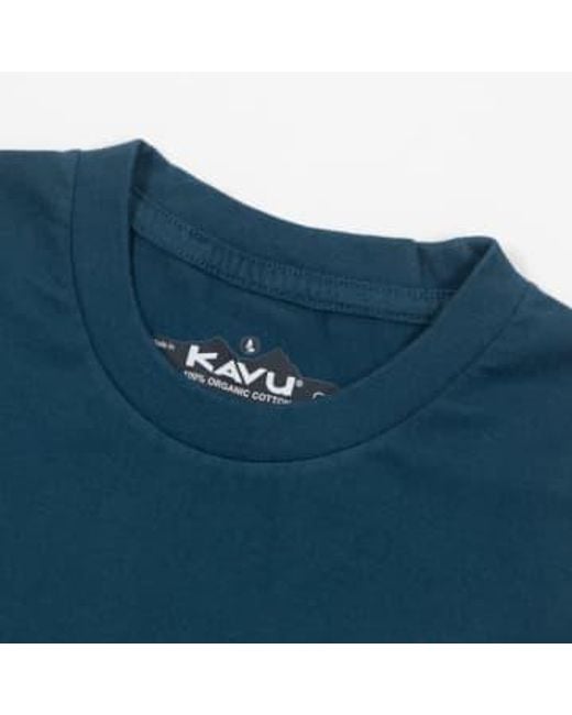 Camiseta gráfica remo en azul Kavu de hombre de color Blue