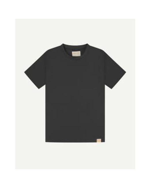 Uskees Black Organic T-shirt Faded Medium for men