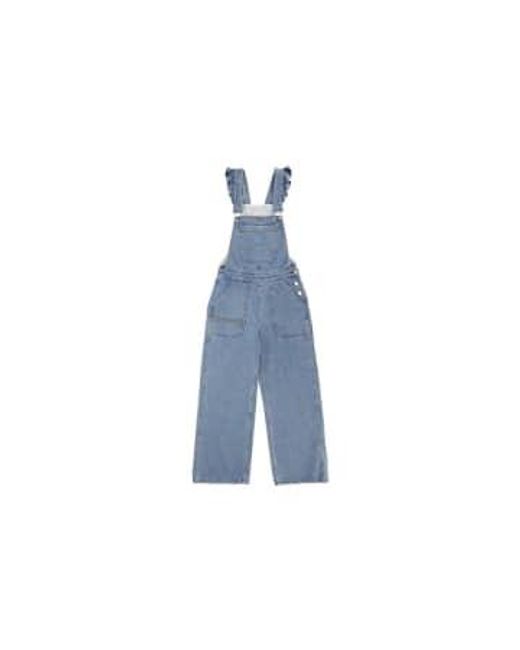 seventy + mochi Blue Elodie Frill Dungarees