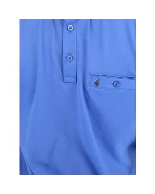 Gabicci Blue Ladro Carolina Button Down Collar Polo Shirt 2xl for men