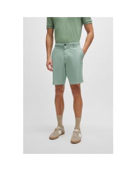 Boss Scheibenverkleidung offen grün schlanker fit-shorts in stretch baumwolle 50512524 373 in Green für Herren