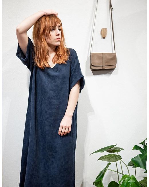 Pluto on the Moon Blue Dark Esmee Long Dress