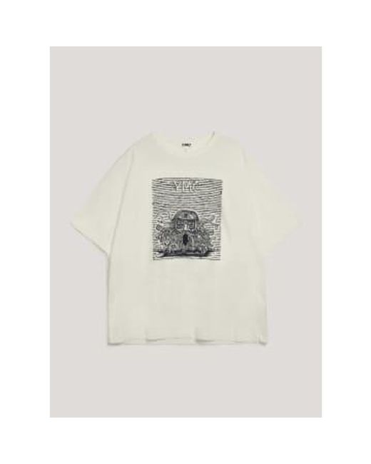 YMC White Mystery Machine T-shirt for men