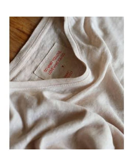 Cashmere Fashion Pink The Shirt Project Leinen Rundhals S / Beige
