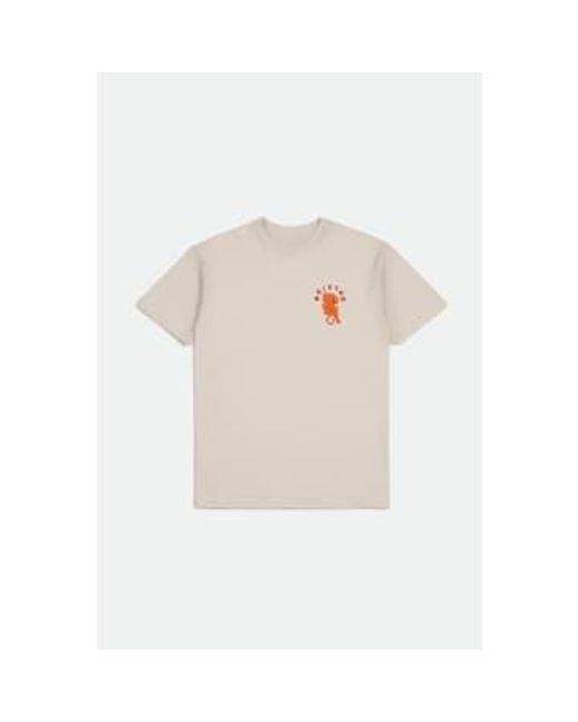 Brixton Creme sucht kurzärmliges standard-t-shirt in White für Herren