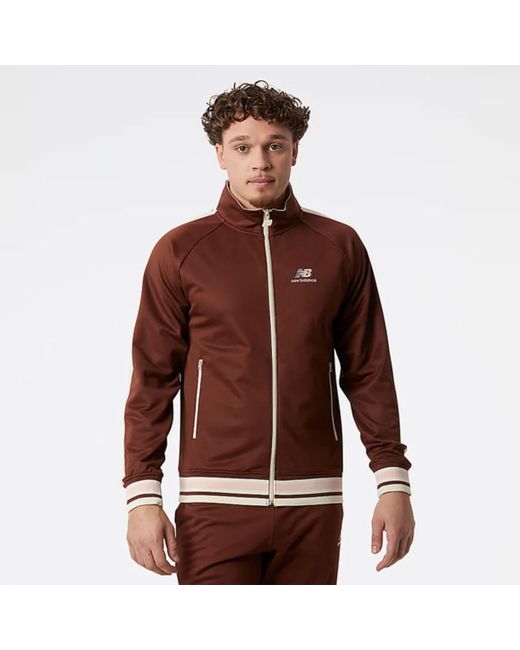 New Balance Nb Athletics 70s Run Track Jacket in Red for Men | Lyst