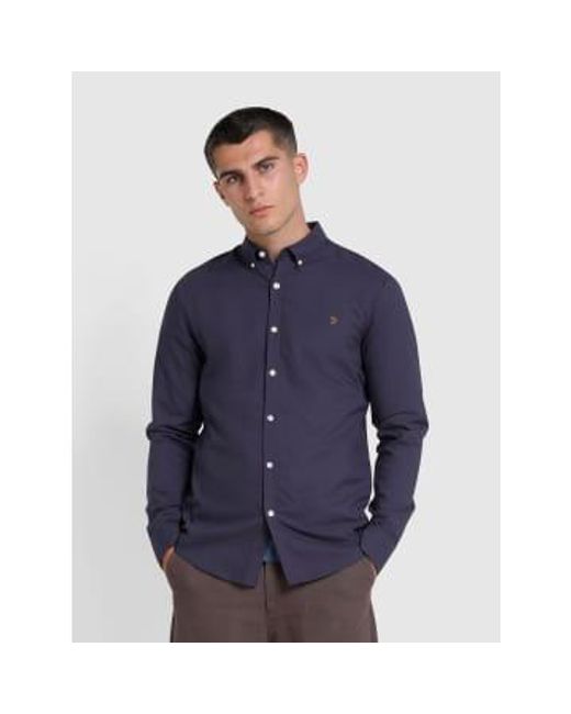 Farah Blue Navy Shirt M for men
