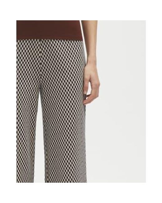 Pantalon jaquard geo Nice Things en coloris Gray