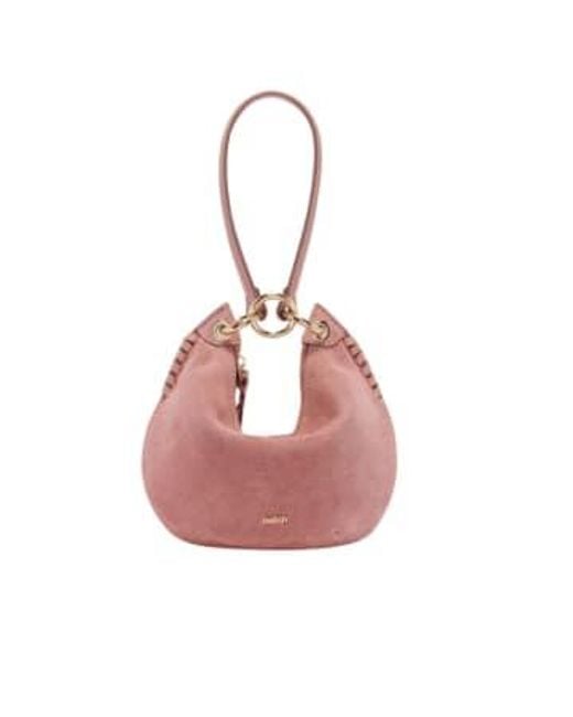Ba&sh Pink Suede Swing Bag One Size