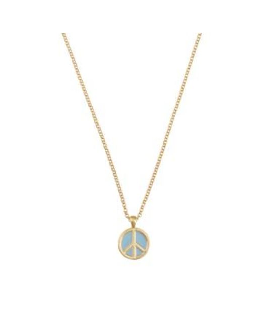 Talis Chains Metallic Peace Pendant Necklace One Size
