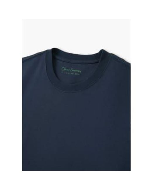 Camiseta algodón mens palmela en la marina la medianoche Oliver Sweeney de hombre de color Blue
