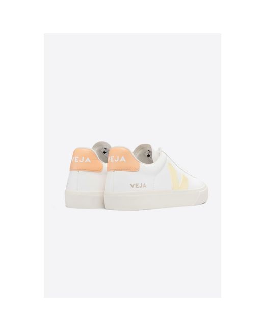 Veja Campo Chrome Free Leather Trainers in White | Lyst