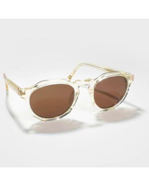 Oscar Deen White Pinto Champagne Sunglasses O/s for men