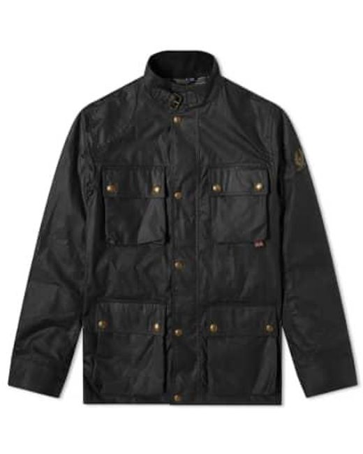 Belstaff Black Fieldmaster Jacket Waxed Cotton 44 for men