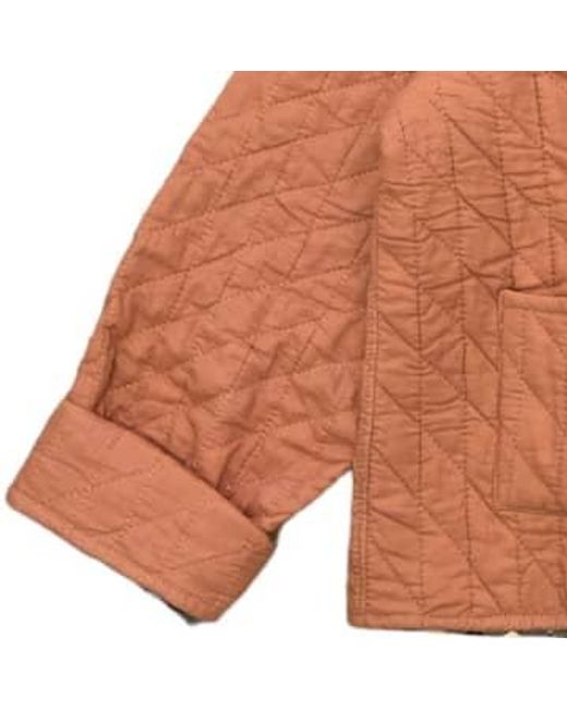 Behotribe  &  Nekewlam Orange Jacke aus gesteppter baumwolle, teenrosa