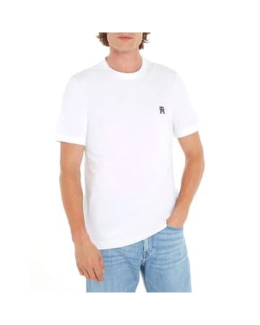 Tommy Hilfiger White T-shirt Mw0mw33987 Ybr S for men
