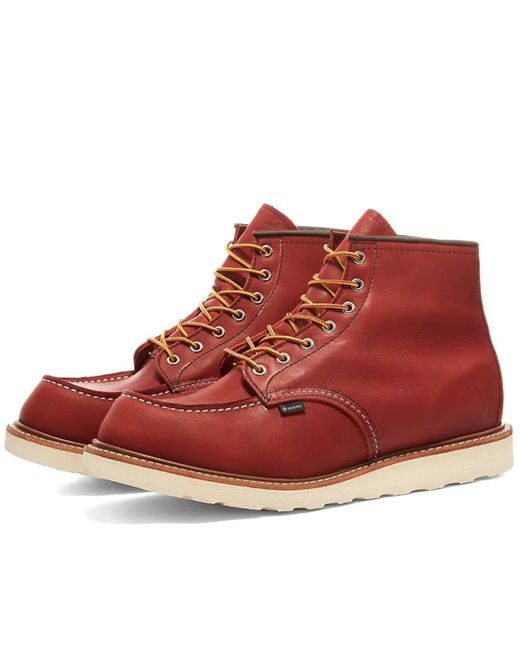 Red Wing 8864 Heritage Work 6 Moc Toe Gore Tex Boots Russet Taos in Red ...
