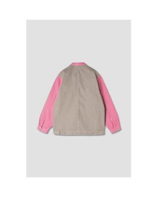 Veste box jacket hicktory mix Stan Ray pour homme en coloris Pink