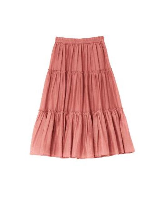 | falda lla midi | rosa empolvado - small M.A.B.E de color Red