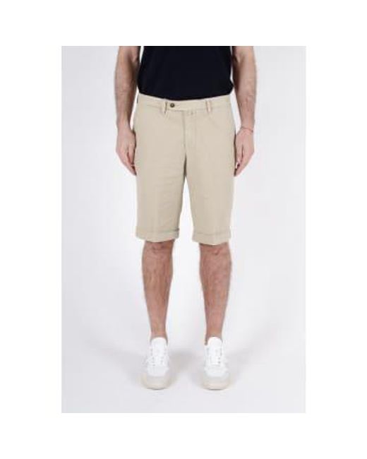 Cotton Chino Shorts di Briglia 1949 in Natural da Uomo