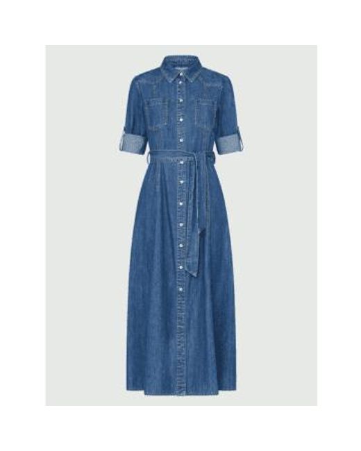 Marella Blue Alarico Long Denim Shirt Dress 24132210442 Col 003