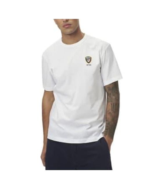 T-Shirt 24sbluh02145 004547 100 Blauer pour homme en coloris White