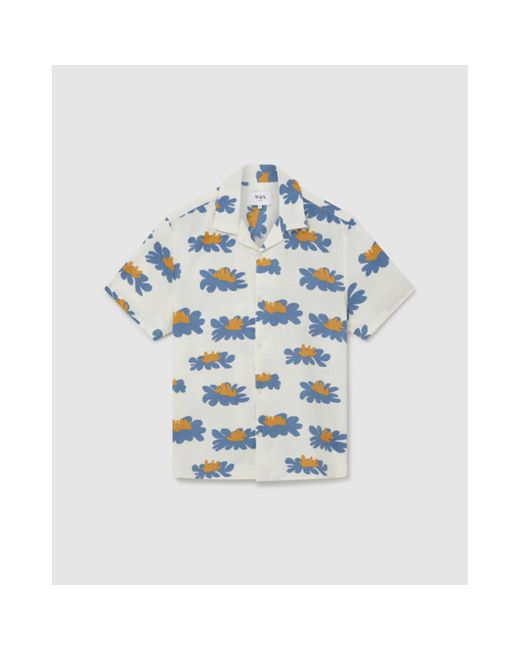 Wax London Blue Didcot Lily Shirt for men