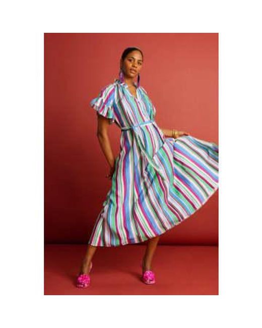 Pom Blue | Striped Sicily Dress Multi 36