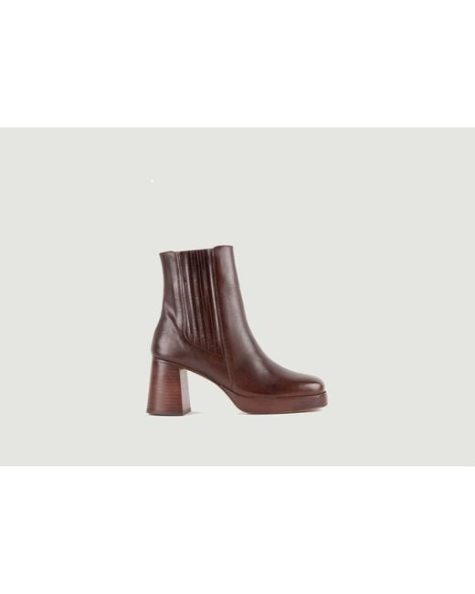 Bottes plate-forme en cuir Solveig Bobbies Paris en coloris Marron | Lyst