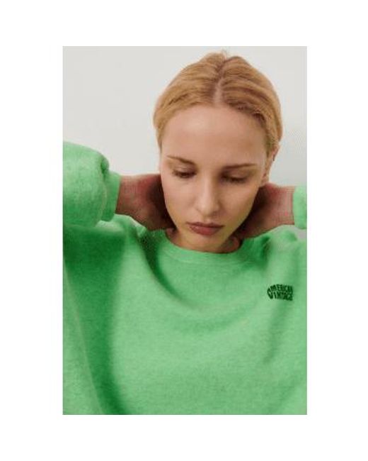 American Vintage Green Doven Overdyed Parakeet Sweatshirt