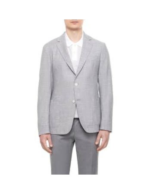 Boss Gray C-hanry-233 Silver Grey Slim Fit Jacket for men