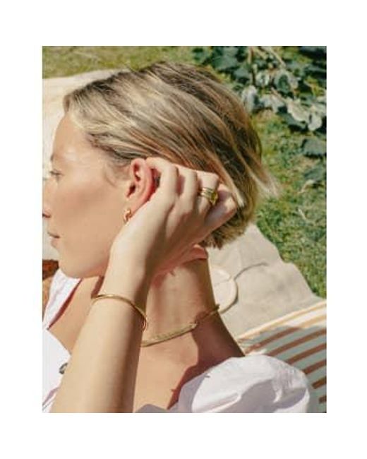 Fluid Hoop Earrings 18K Tarnish Free Waterproof di Nordic Muse in Brown