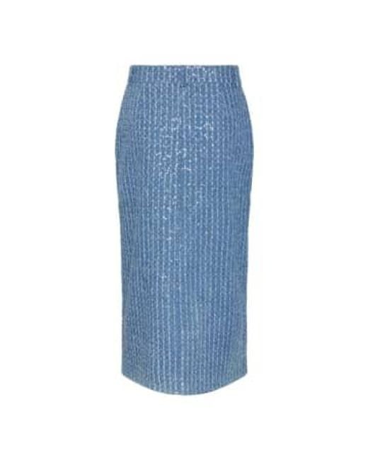Yas Or Leodis Hw Midi Skirt Medium Denim di Y.A.S in Blue