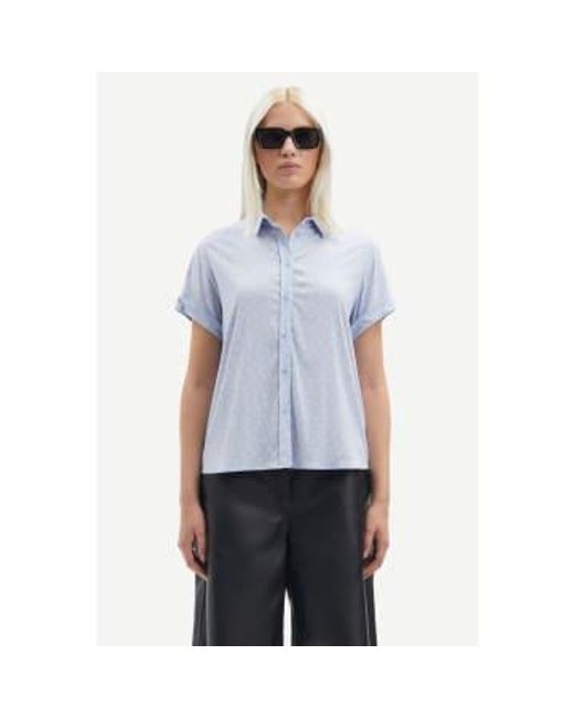 Samsøe & Samsøe Blue Orchid Sorbet Short Sleeved Majan 9942 Shirt Xs