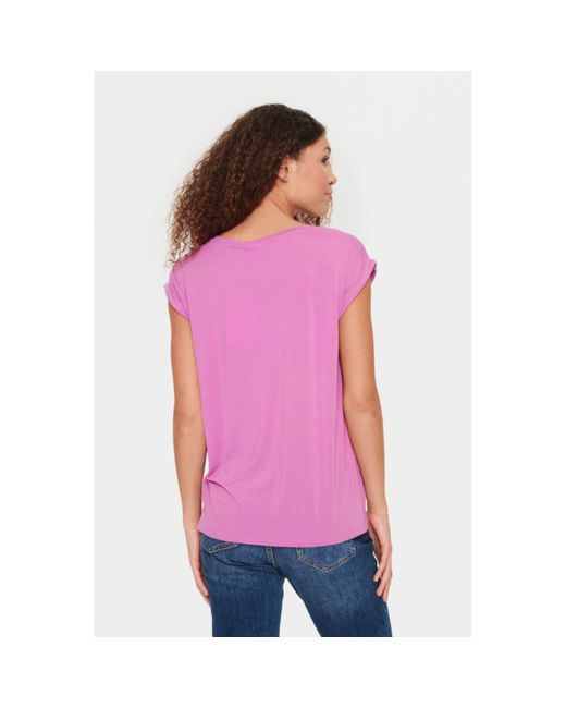 Saint Tropez Pink Radiant Orchid U1520 Adelia T-shirt in Purple | Lyst