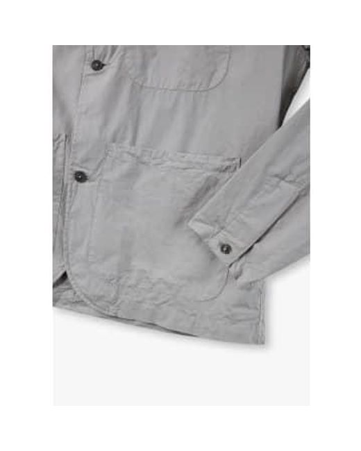 C P Company Gray S Popeline Workwear Shirt Jacket for men