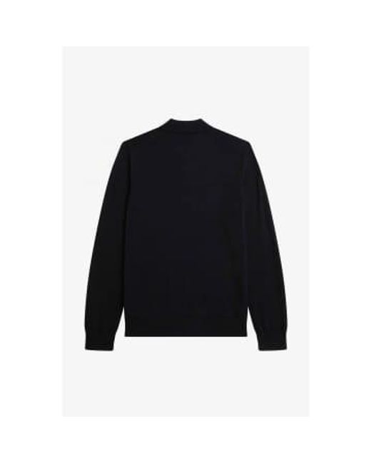 Fred Perry Blue Classic Knitted Shirt for men