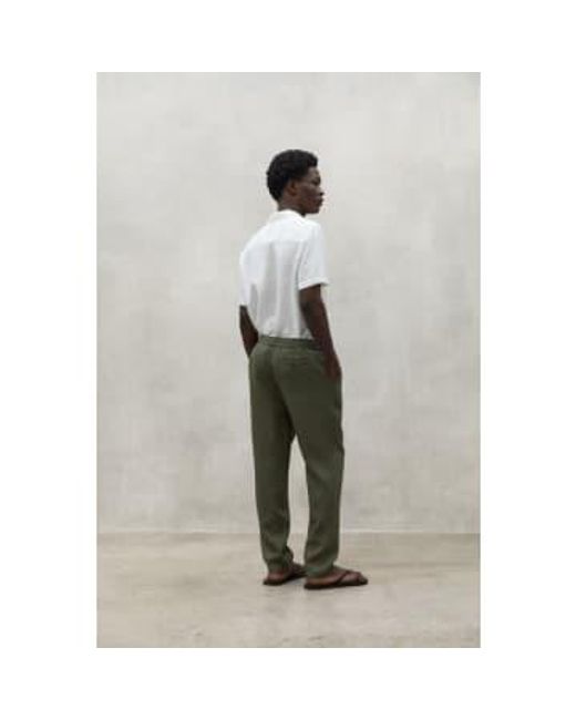 Pantalones lino ética caqui Ecoalf de hombre de color Green